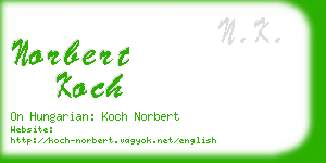 norbert koch business card